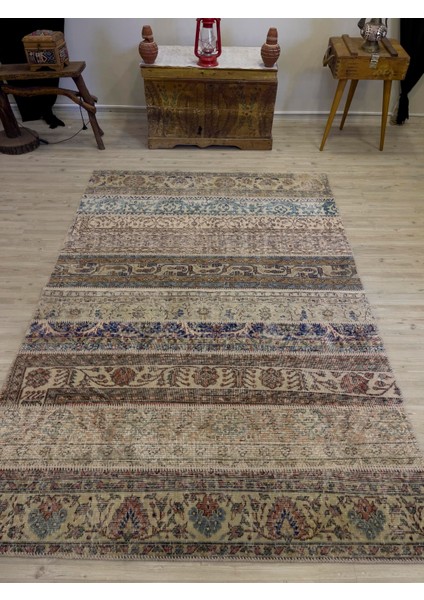 El Yapımı Patchwork Elegan Tasarım Halı 160 x 231 cm 4052