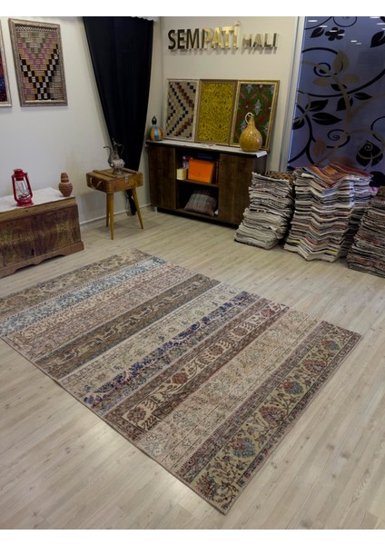 El Yapımı Patchwork Elegan Tasarım Halı 160 x 231 cm 4052
