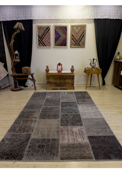 Eşsiz Klasik Gereçk Özel Patchwork Halı 160 x 246 cm 4065