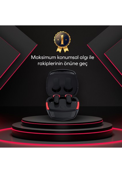 By Deji Gaming Kablosuz Bluetooth Oyuncu Kulaklık, 60 Ms Gecikme, Çift Mod, Hd 4 Mikrofon Enc