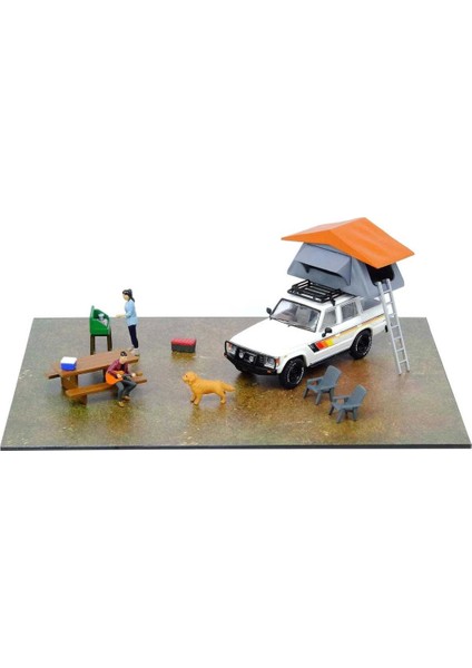 1:64 Toyota Land Cruıser FJ60 Car Camping Diorama With Figures fırsatları