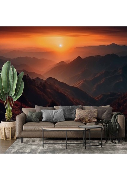 Dağda Günbatımı Manzaralı