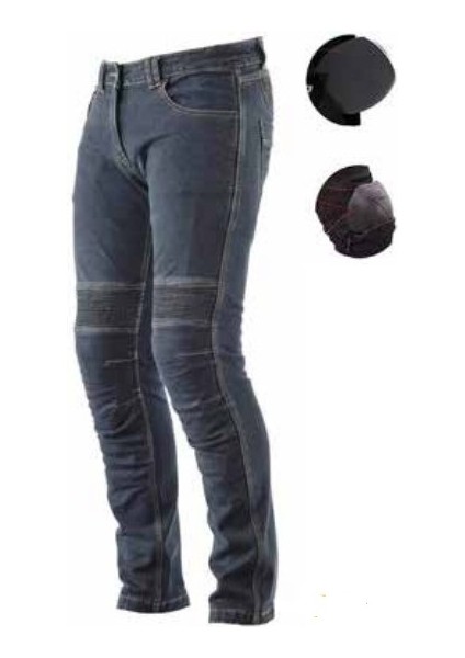 Motosiklet Pantolonu Likralı Esnek Kumaş Korumalı Kevlar Kot Motor Pantolon Blue Jean
