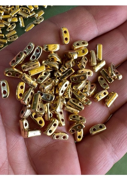 0.50 cm 50 Adet Altın Sarısı Çift Delikli Takı Boncuğu Takı Yapım Aksesuarı fiyatları