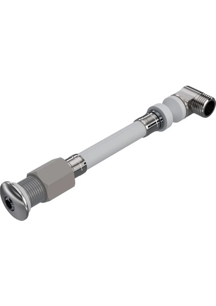YT241 Esnek Klozet Taharet Çubuğu Küresel Uçlu Ø26 Dirsekli Baglantı 60 mm