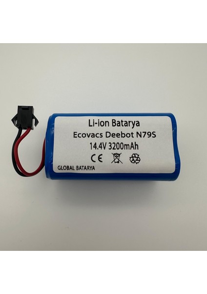 Global Batarya Ecovacs Deebot N79S Akıllı Robot Süpürge Batarya 14.4V 3200MAH Pil