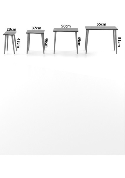 4'lü Ağaç Ayaklı Zigon Sehpa fiyatları