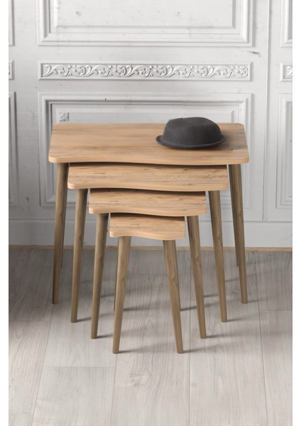 4'lü Ağaç Ayaklı Zigon Sehpa fırsatları