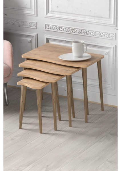 4'lü Ağaç Ayaklı Zigon Sehpa indirimleri