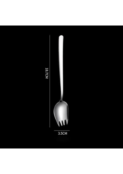 304 Çelik 6 Adet Silver Çatallı Kaşık Sofra Salata Tatlı Meyve Çatalı CIN751BY-6