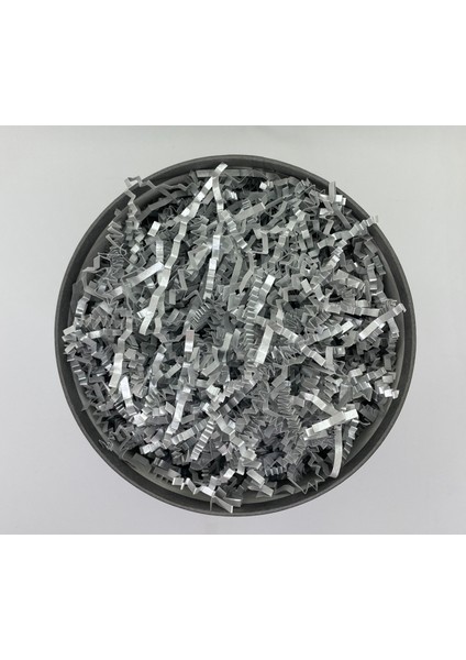 Kağıtmarket 1 kg Zigzag Kırpık Kağıt , Kırpıntı Kağıt * Metalik Gri