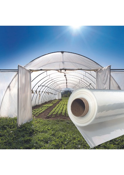 Sera Naylonu 4x5 mt Sera Uzun Ömürlü Koruma: 250 Mikron UV + EVA Katkılı Şeffaf Naylon Örtü