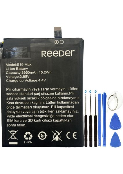 S19 Max 3950 Mah Pil Batarya Ve Tamir Seti