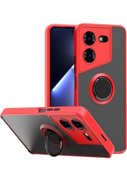 Tecno Pova 5 Pro Kılıf Montreal Yüzüklü Standlı Silikon
