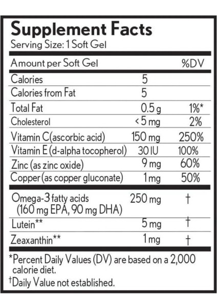 Ocuvite Adult 50+ Eye Vitamin & Mineral 150 Softgels