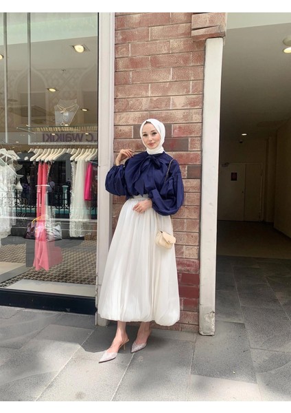 ETKB002 Arkadan Fermuarlı Balon Etek modelleri