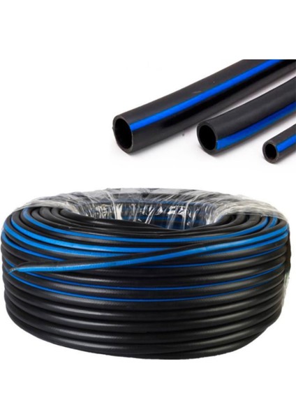 1/2" Çapı 13 mm 50 Metre Termo Kauçuk İplikli Pvc hortum Bahçe-Balkon Hortumu
