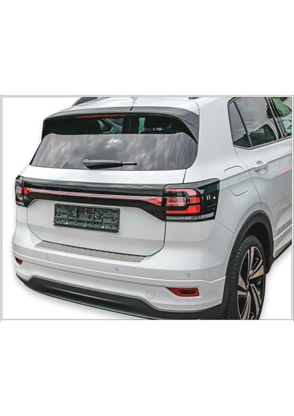 Vw T-Cross Krom Arka Tampon Üstü Koruma 2018> Paslanmaz Çelik Taşlı modelleri