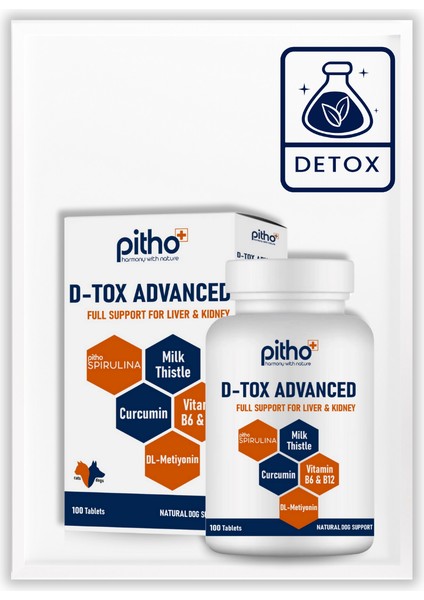 D-Tox Advanced (Kedi ve Köpekler Için Toksinlerden Arınma Desteği)