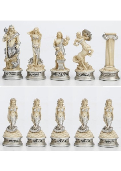 El Boyama Mitolojik Tanrıça Figürlü Satranç 45CM modelleri