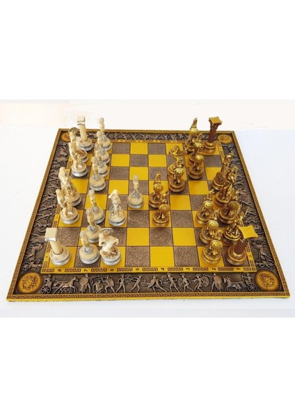 El Boyama Mitolojik Tanrıça Figürlü Satranç 45CM fırsatları