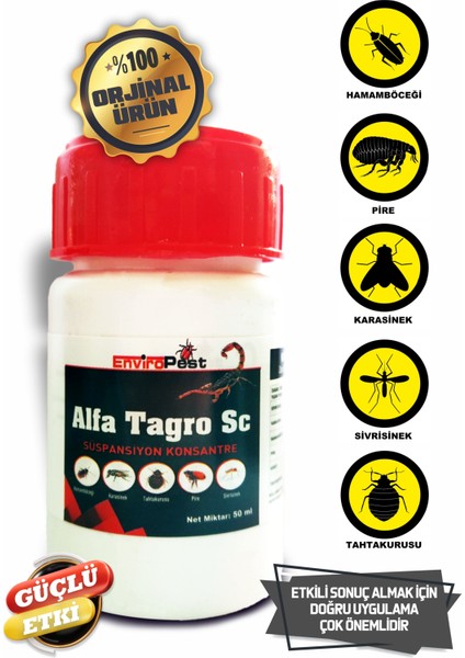 Alfa Tagro Haşere Ilacı Akrep, Pire, Tahta Kurusu Kokusuz
