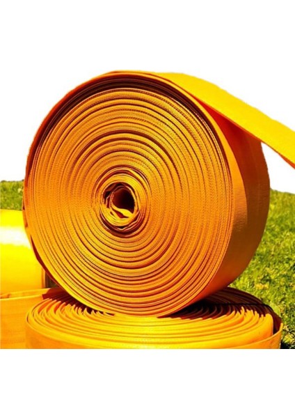 Süper Örme Bez Salma Sulama Hortumu - 22 cm x 30 Metre Dayanıklı Yassı Bahçe Hortumu