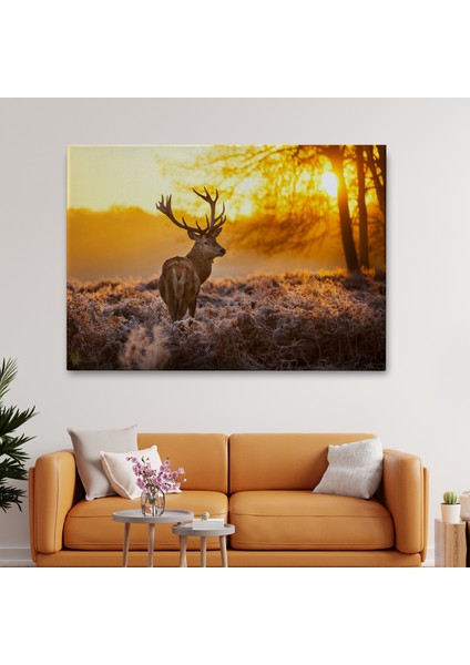 Geyik Gün Batımı Dekoratif Kanvas Tablo 1120 fiyatları