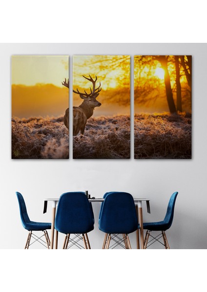 Geyik Gün Batımı Dekoratif Kanvas Tablo 1120 modelleri