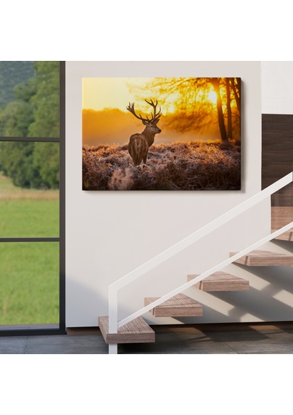 Geyik Gün Batımı Dekoratif Kanvas Tablo 1120 indirimleri
