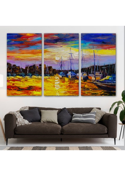 Balıkçı Köyü Kanvas Duvar TABLOSU-1188 modelleri