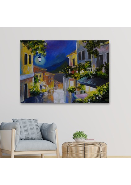 Fenerli Deniz Manzaralı Sokak, Kanvas Duvar TABLOSU-1189 fiyatları