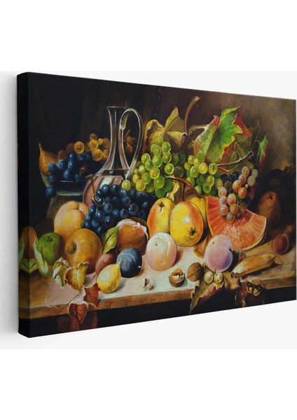Masa Üstündaki Meyveler Yağlı Boya Görünümlü TABLO-1221