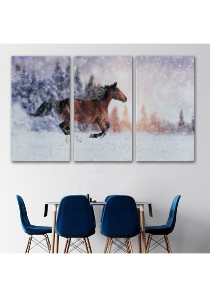 Karda Koşan At Dekoratif Kanvas Tablo 1133 modelleri