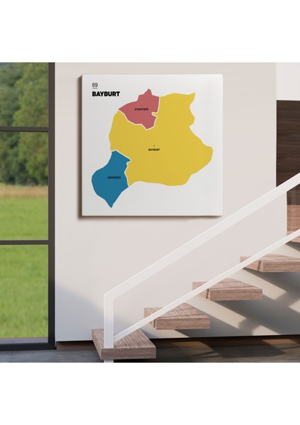 Bayburt Ili ve Ilçeler Haritası Dekoratif Kanvas Tablo 1289 fırsatları