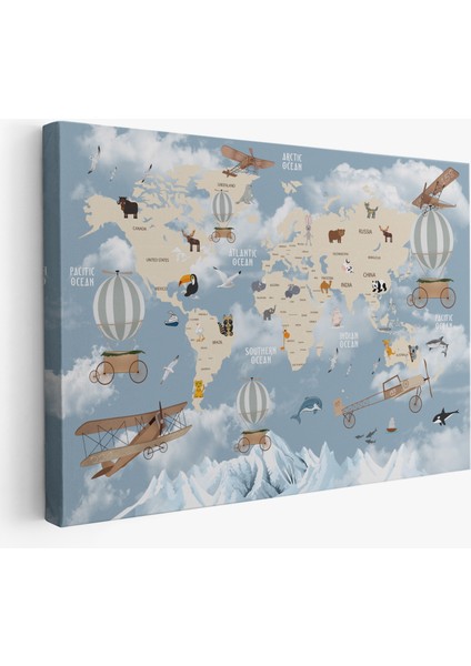 Cocuk Odası Temalı Dekoratif Kanvas Tablo 1106