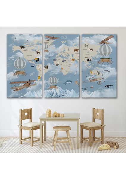 Cocuk Odası Temalı Dekoratif Kanvas Tablo 1106 modelleri
