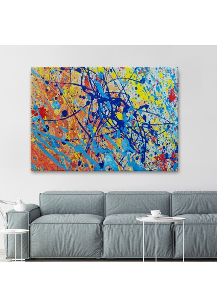 Soyut Sanatsal Yağlıboya Görünüm Dekoratif Kanvas Duvar TABLOSU-3549 fiyatları