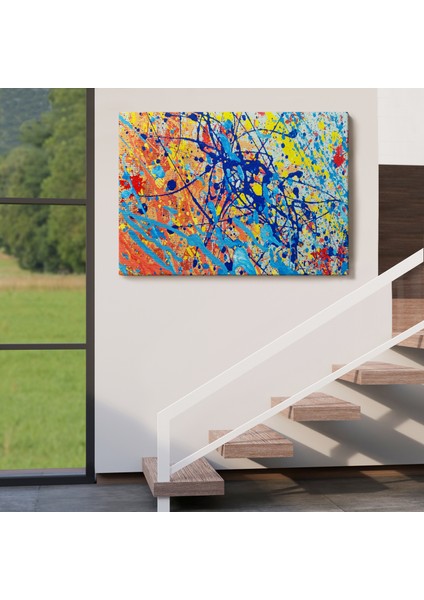 Soyut Sanatsal Yağlıboya Görünüm Dekoratif Kanvas Duvar TABLOSU-3549 indirimleri