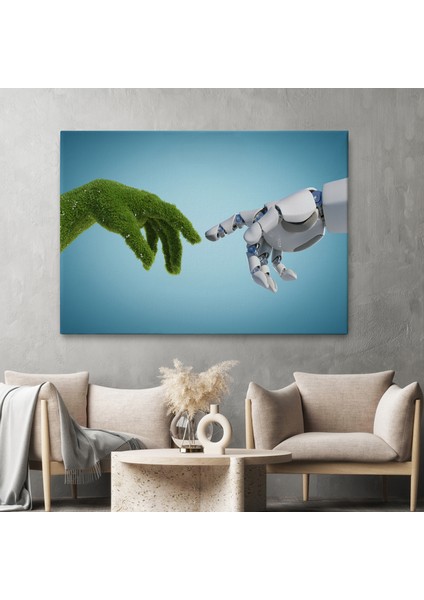 Doğa ve Teknoloji Soyut Dekoratif Kanvas Duvar TABLOSU-3588 fiyatları