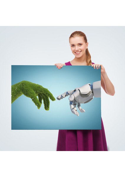 Doğa ve Teknoloji Soyut Dekoratif Kanvas Duvar TABLOSU-3588 fırsatları