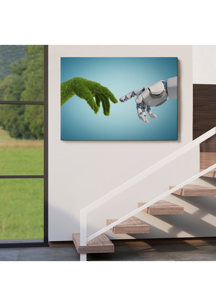 Doğa ve Teknoloji Soyut Dekoratif Kanvas Duvar TABLOSU-3588 indirimleri