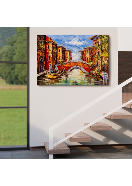 Venedik Italya Yağlı Boya Görünümlü TABLO-1201 indirimleri