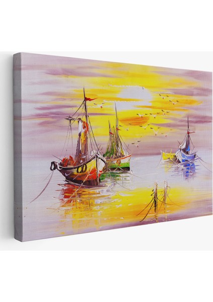 Venedik Italya Yağlıboya Görünüm Dekoratif Kanvas Duvar TABLOSU-3487