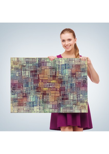 Soyut Yağlıboya Görünüm Dekoratif Kanvas TABLO-3446 fırsatları