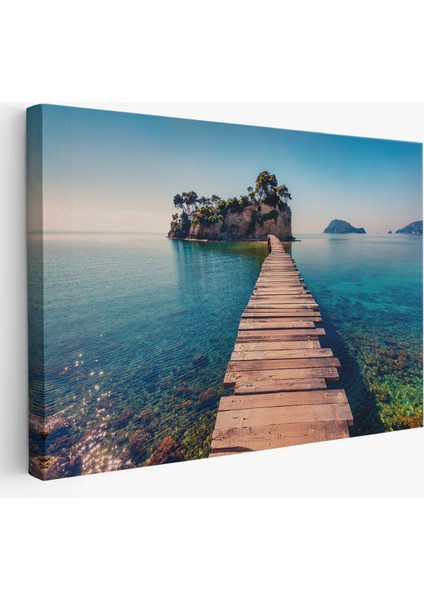 Zakinthos Adası Yunaniztan Dekoratif Kanvas Duvar TABLOSU-3584