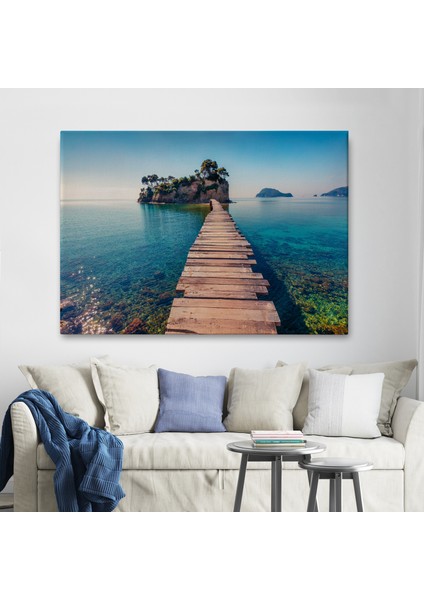 Zakinthos Adası Yunaniztan Dekoratif Kanvas Duvar TABLOSU-3584