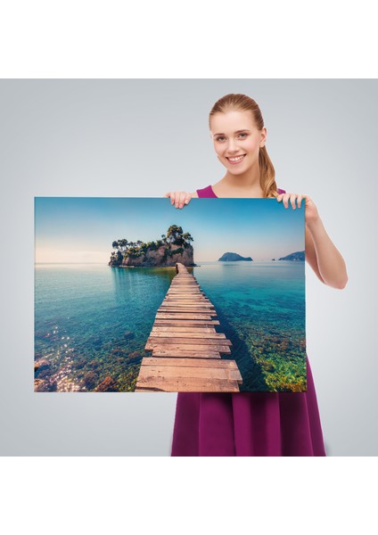 Zakinthos Adası Yunaniztan Dekoratif Kanvas Duvar TABLOSU-3584