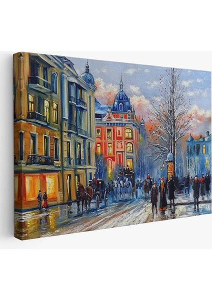 Kiev Ukranya Yağlıboya Görünüm Dekoratif Kanvas TABLO-3513