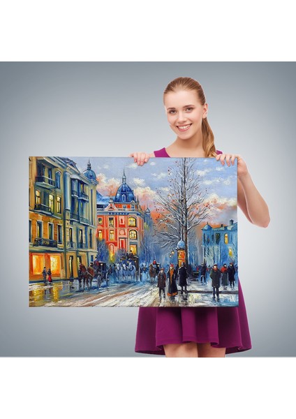 Kiev Ukranya Yağlıboya Görünüm Dekoratif Kanvas TABLO-3513 fırsatları